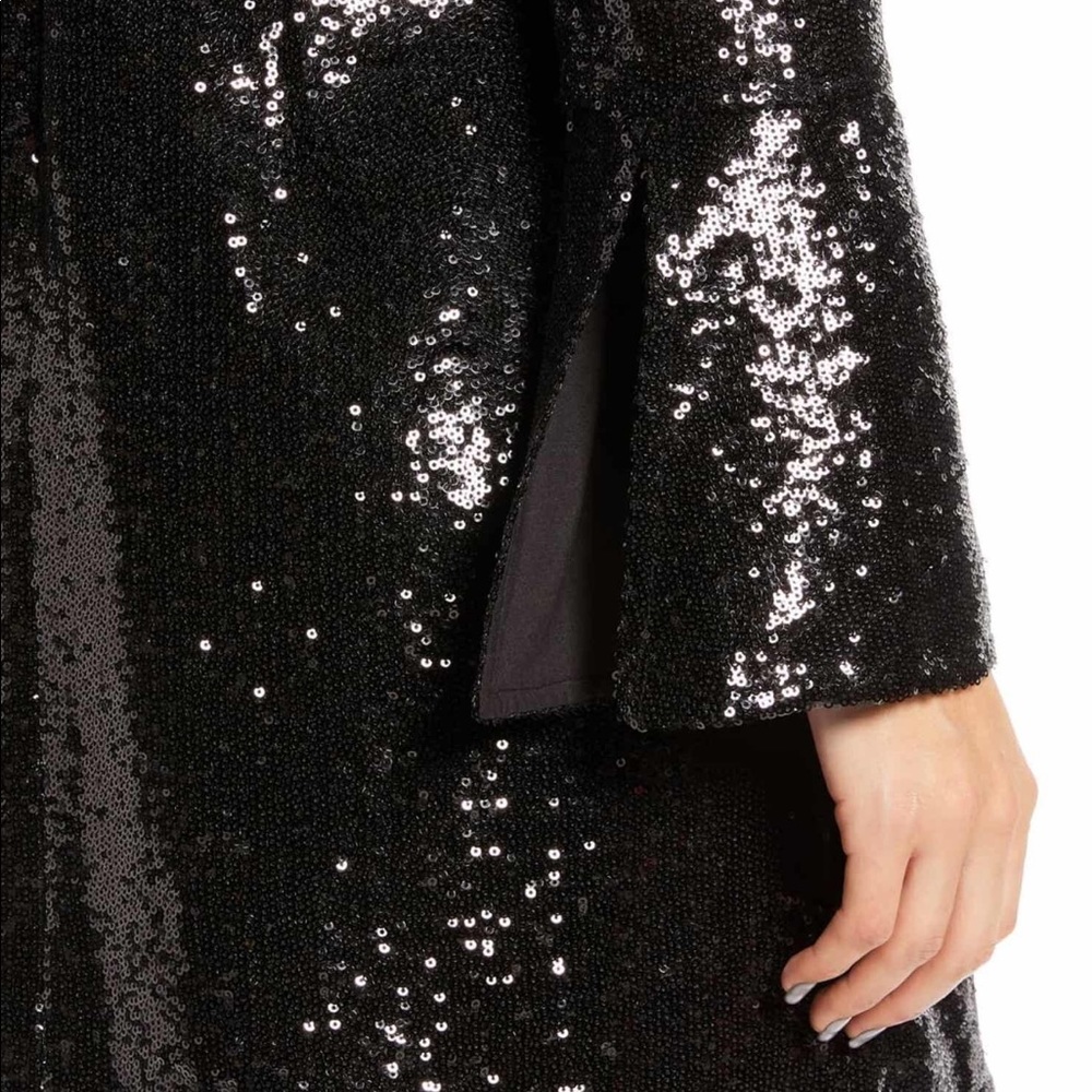 NWT Something Navy Long Sleeve Sequin Mini Dress - Picture 6 of 13